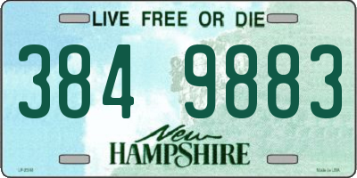 NH license plate 3849883