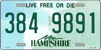 NH license plate 3849891