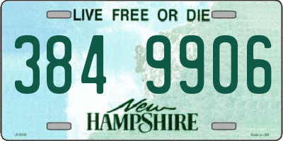 NH license plate 3849906