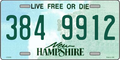 NH license plate 3849912