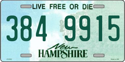 NH license plate 3849915