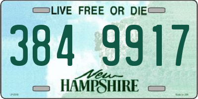 NH license plate 3849917