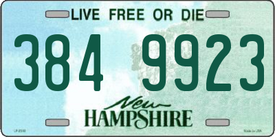 NH license plate 3849923