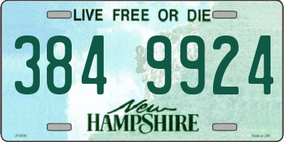 NH license plate 3849924