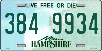 NH license plate 3849934