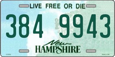 NH license plate 3849943