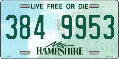 NH license plate 3849953