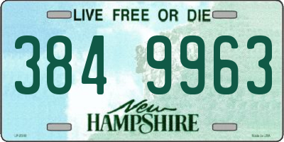 NH license plate 3849963