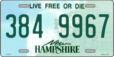 NH license plate 3849967