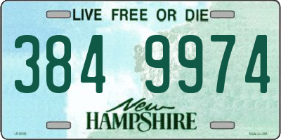 NH license plate 3849974