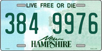 NH license plate 3849976