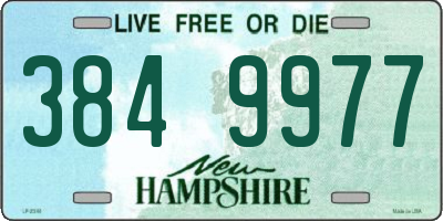 NH license plate 3849977