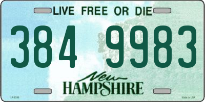 NH license plate 3849983