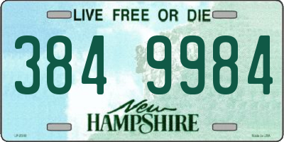 NH license plate 3849984