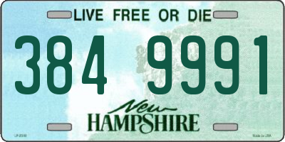 NH license plate 3849991