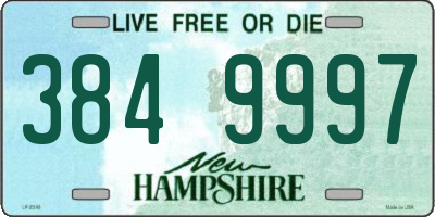 NH license plate 3849997