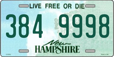 NH license plate 3849998