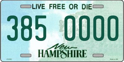 NH license plate 3850000