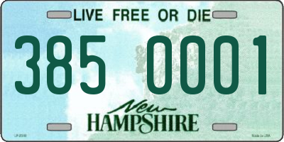 NH license plate 3850001