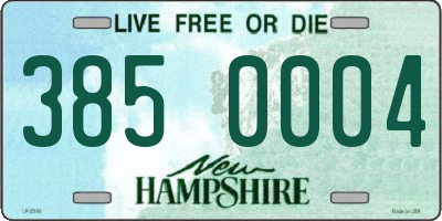 NH license plate 3850004