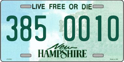 NH license plate 3850010