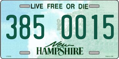 NH license plate 3850015