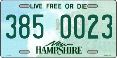 NH license plate 3850023