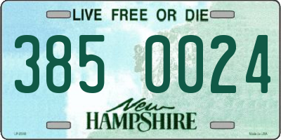 NH license plate 3850024