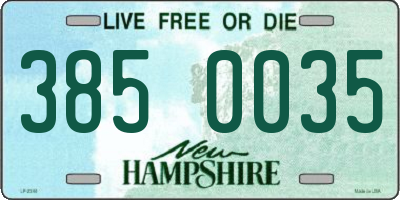 NH license plate 3850035