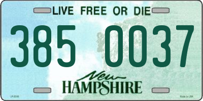 NH license plate 3850037