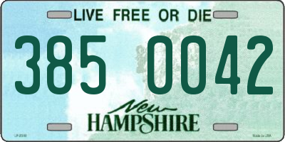 NH license plate 3850042