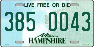 NH license plate 3850043