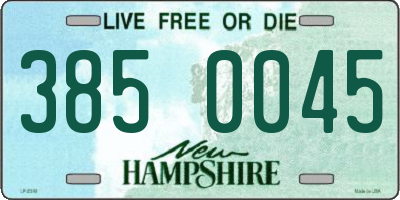 NH license plate 3850045