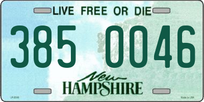 NH license plate 3850046