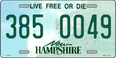 NH license plate 3850049