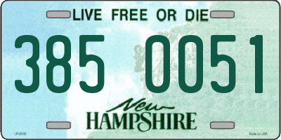 NH license plate 3850051