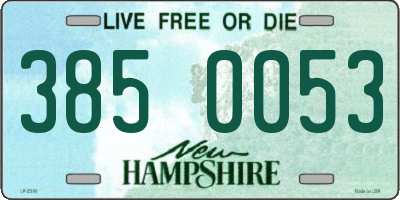 NH license plate 3850053