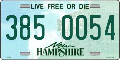 NH license plate 3850054
