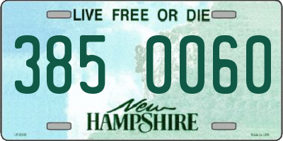 NH license plate 3850060