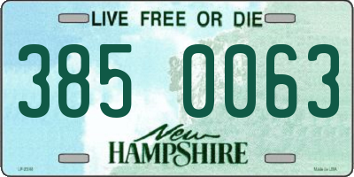 NH license plate 3850063