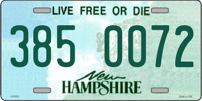 NH license plate 3850072