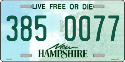 NH license plate 3850077