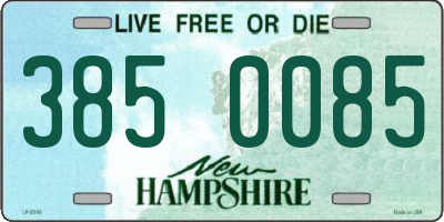 NH license plate 3850085