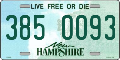 NH license plate 3850093