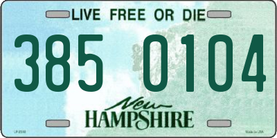 NH license plate 3850104