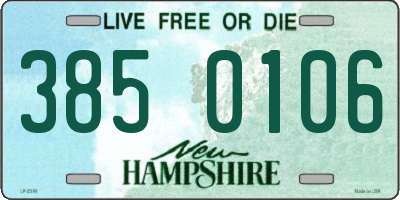 NH license plate 3850106