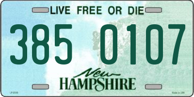 NH license plate 3850107