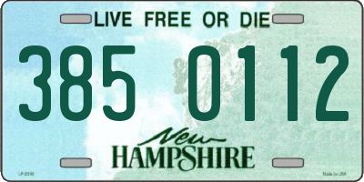 NH license plate 3850112