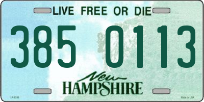 NH license plate 3850113