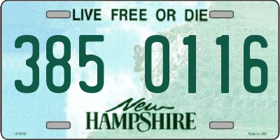 NH license plate 3850116